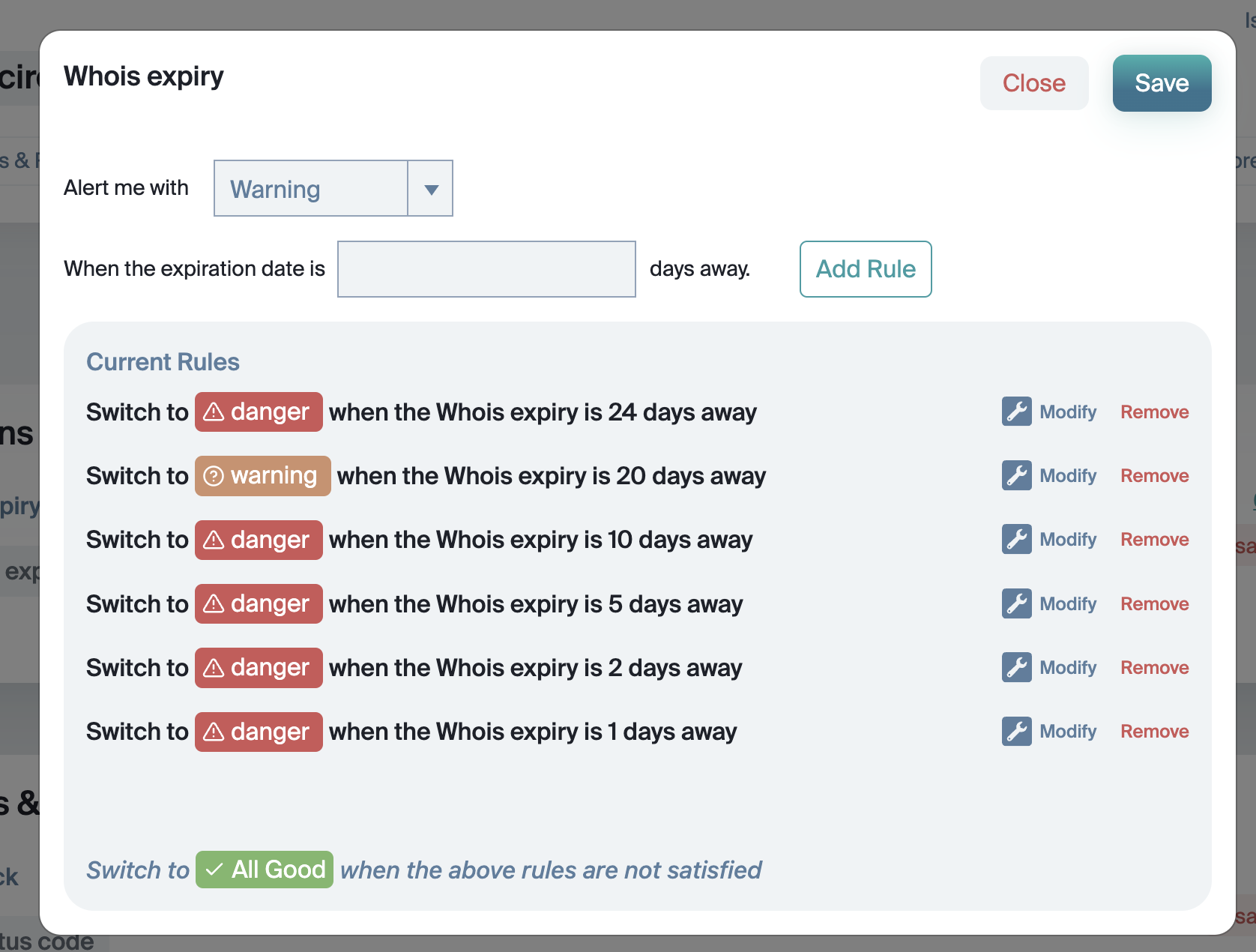 Domain Expiration Check Basic Interface