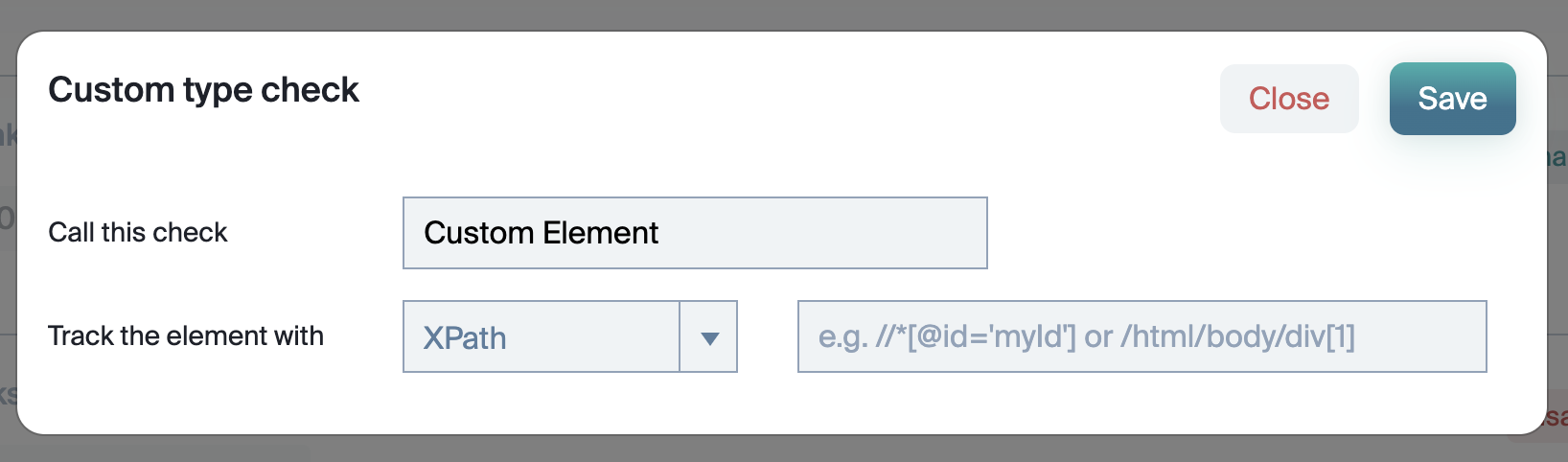 xPath CSS Monitoring Interface